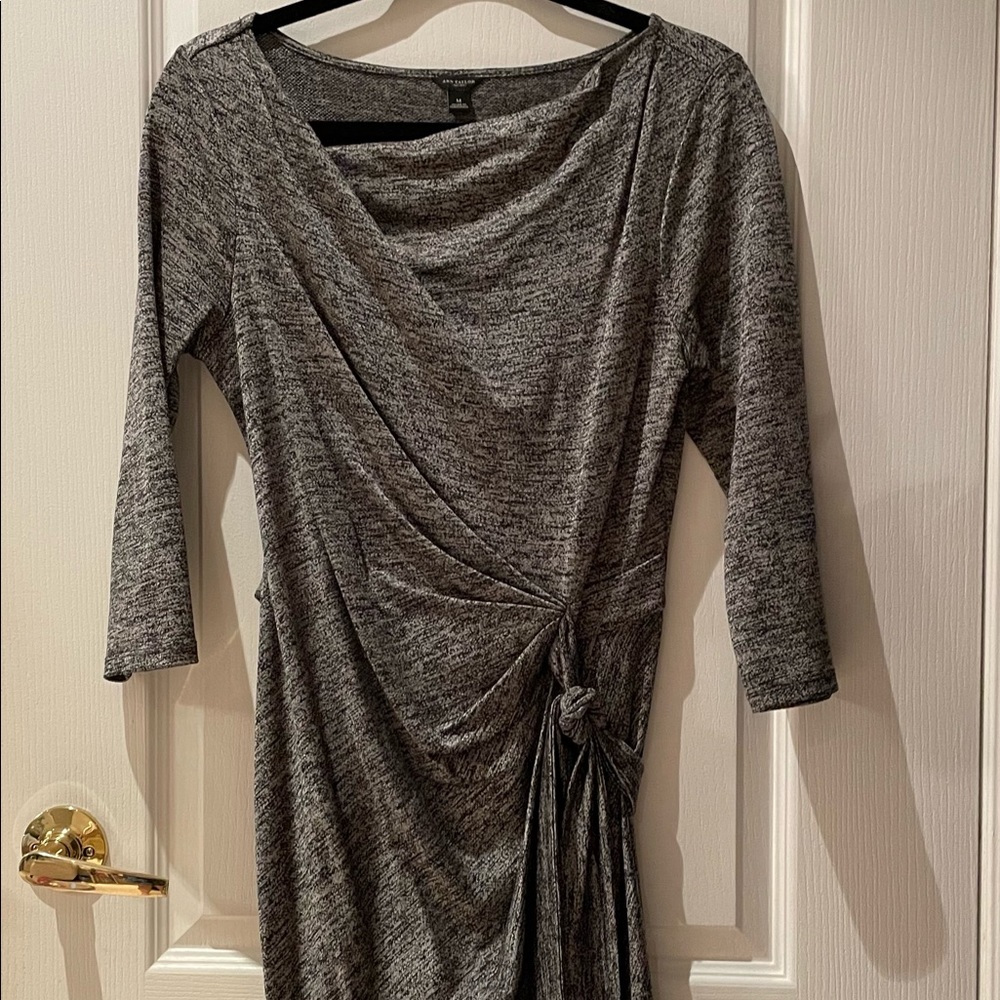 Ann Taylor drape side tie midi dress